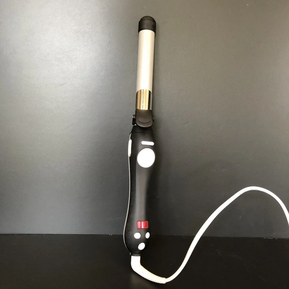 Beachwaver S1 Ceramic Dual Rotating Curling Iron Black & Silver Model BW1136S1